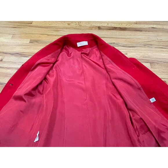 Pendleton Women's 12 Red Blazer Wool Coat Notch Lapel Single-Breasted Vintage - Picture 8 of 11